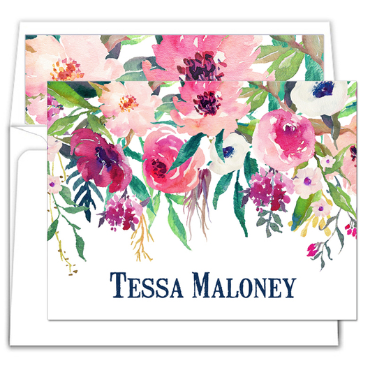 Shades of Pink Folded Note Cards